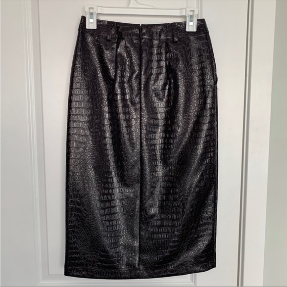 Women’s 0 RACHEL COMEY Target Embossed Chicory Coffee Button Front Midi Skirt - Picture 4 of 10